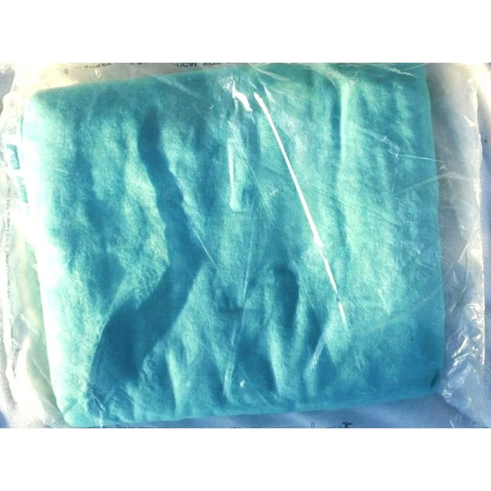 Jewel Blanket Twin or Double 72X84 Teal NOS W/O Tags Rip In Plastic Vintage